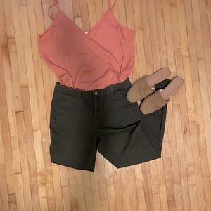 A New Day olive green stretchy jeans